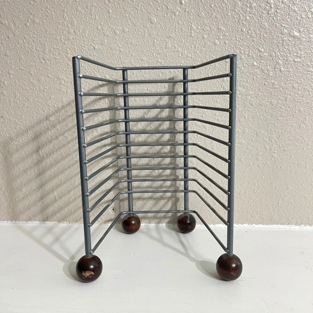 3 Vtg‎ Silver Metal 36 CD Storage Stand Holder Retro Video Games Atlantic ps1 pc
